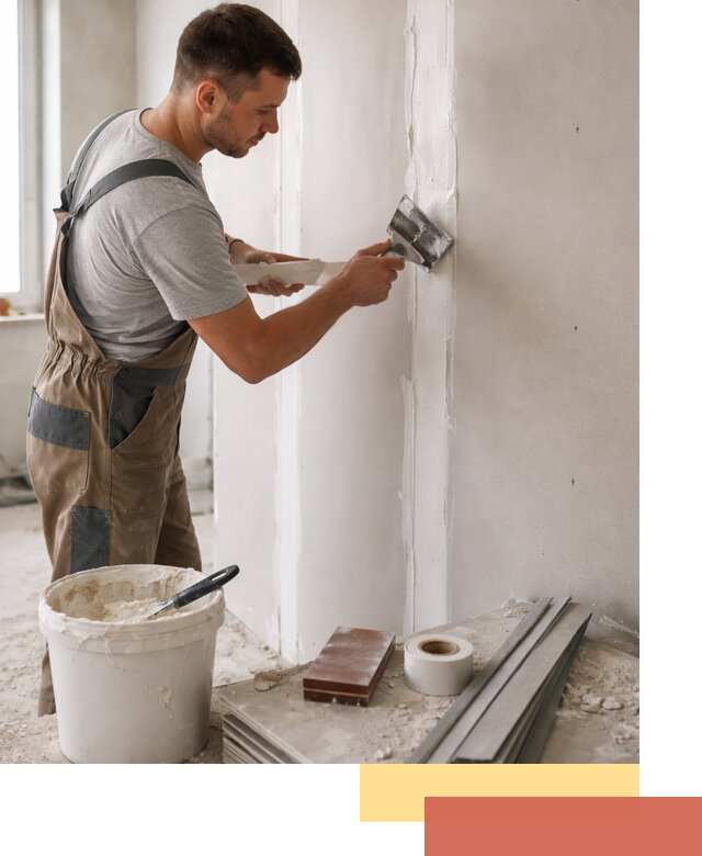 Шпаклевка перегородок из гипсокартона в Инте качественно и быстро