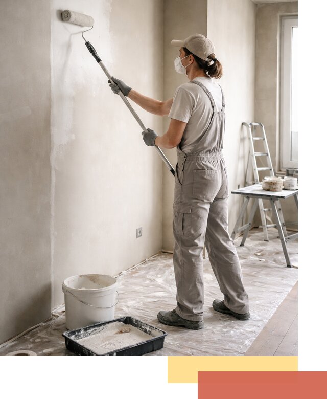 Покраска перегородок из гипсокартона в Инте качественно и недорого