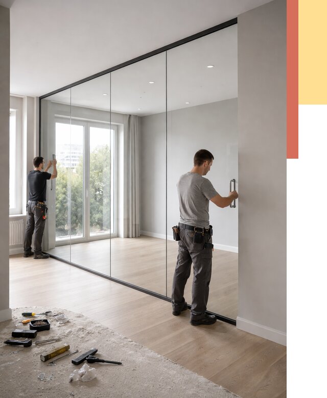 Изготовление стеклянных перегородок в Инте от 12525 руб. под ключ | ОТДЕЛОЧНИК-Инт