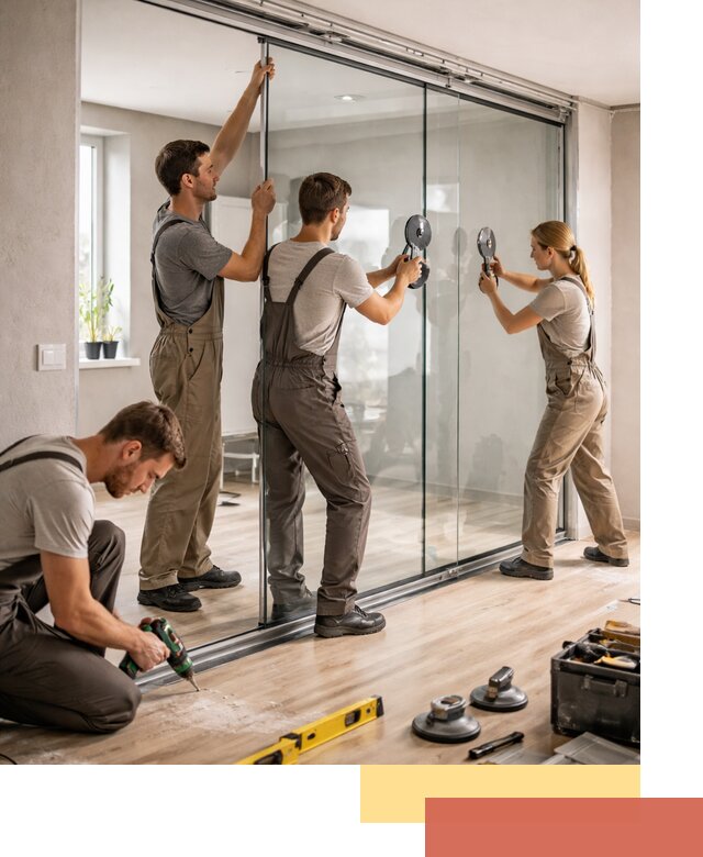 Изготовление стеклянных перегородок на заказ в Инте