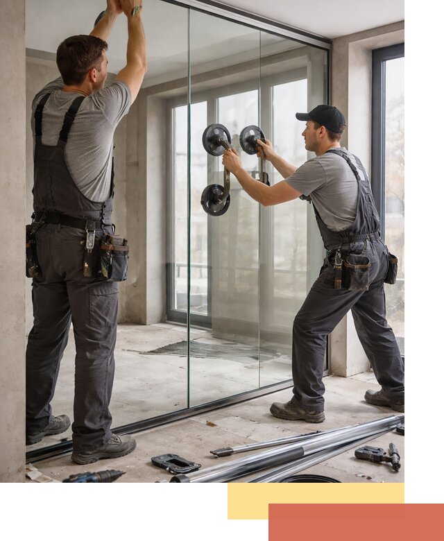 Цельностеклянные перегородки под ключ в Инте