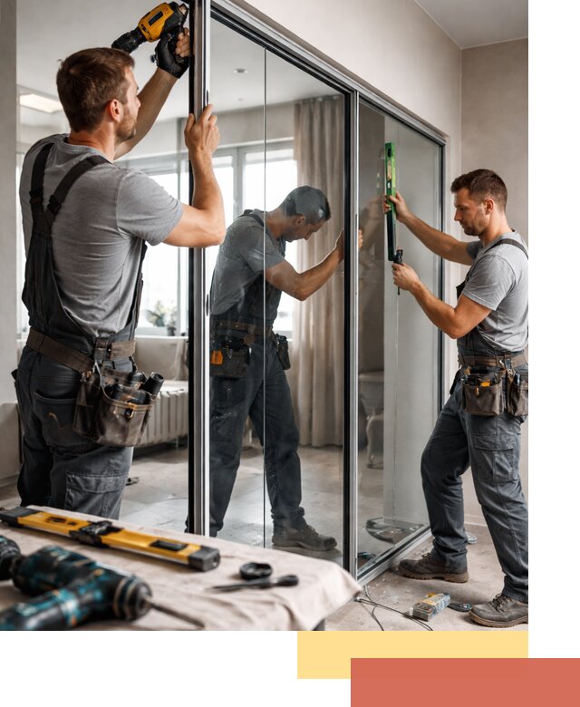 Каркасные стеклянные перегородки под ключ в Инте