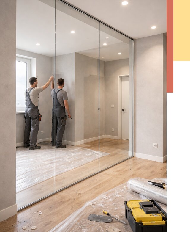 Безрамные стеклянные перегородки в Инте — монтаж от 9635 руб. | ОТДЕЛОЧНИК-Инт