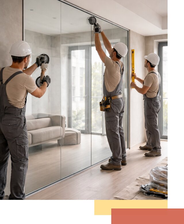 Перегородки из закаленного стекла в Инте для офисов и квартир