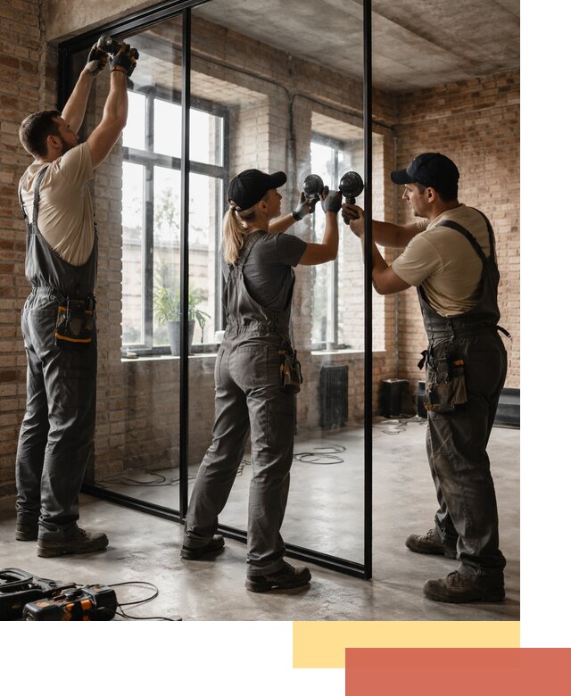 Стеклянные перегородки лофт — изготовление и монтаж в Инте