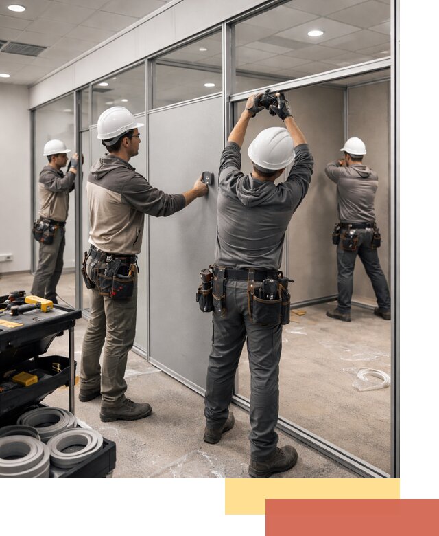 Мобильные офисные перегородки под ключ в Инте