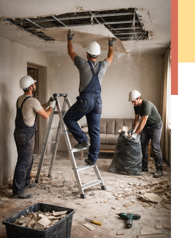 Демонтаж гипсокартонного потолка в Инте от 426 руб. за м2 — ОТДЕЛОЧНИК-Инт