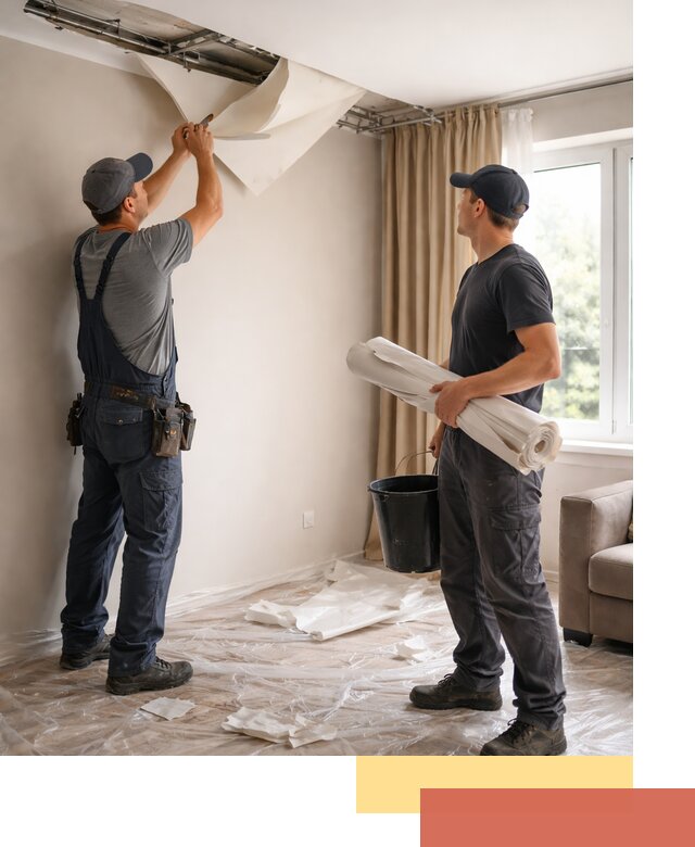 Демонтаж натяжного потолка в Инте быстро и аккуратно