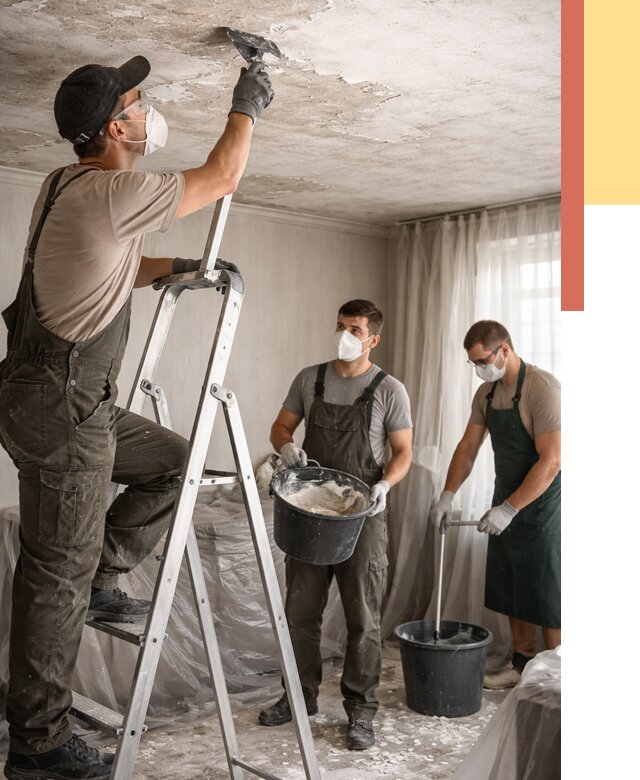 Удаление побелки с потолка в Инте от 2536 руб. быстро и недорого | ОТДЕЛОЧНИК-Инт