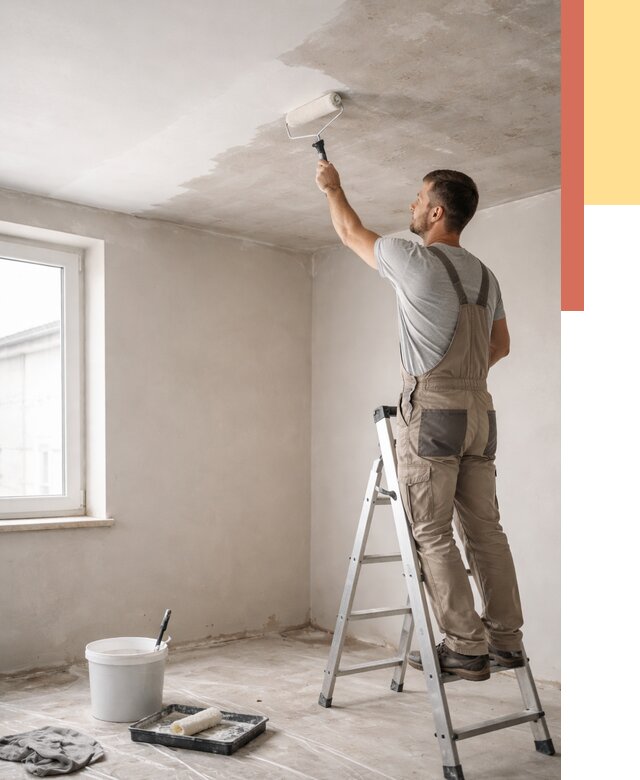 Грунтовка потолка в Инте от 2536 руб. — быстро и недорого | ОТДЕЛОЧНИК-Инт