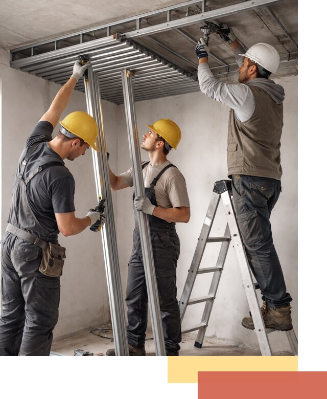 Монтаж реечного потолка под ключ в Инте