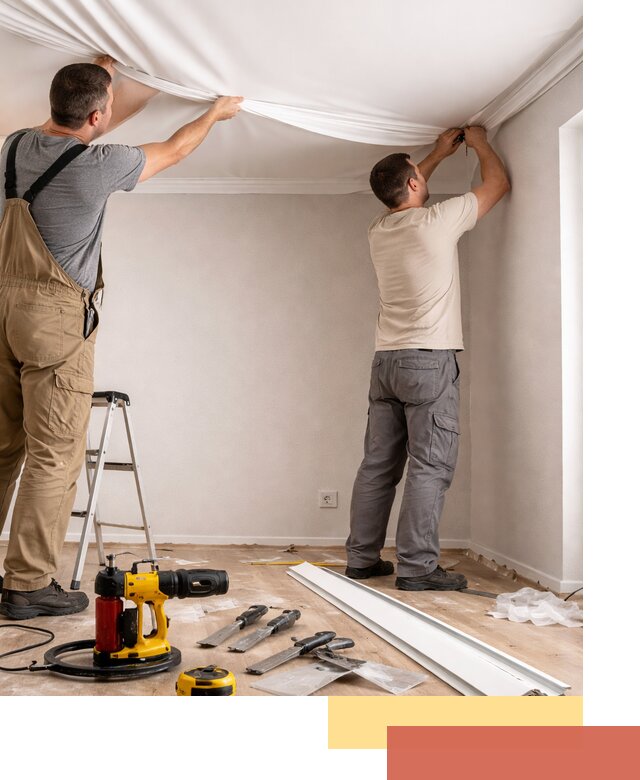 Монтаж ПВХ натяжного потолка в Инте качественно и быстро