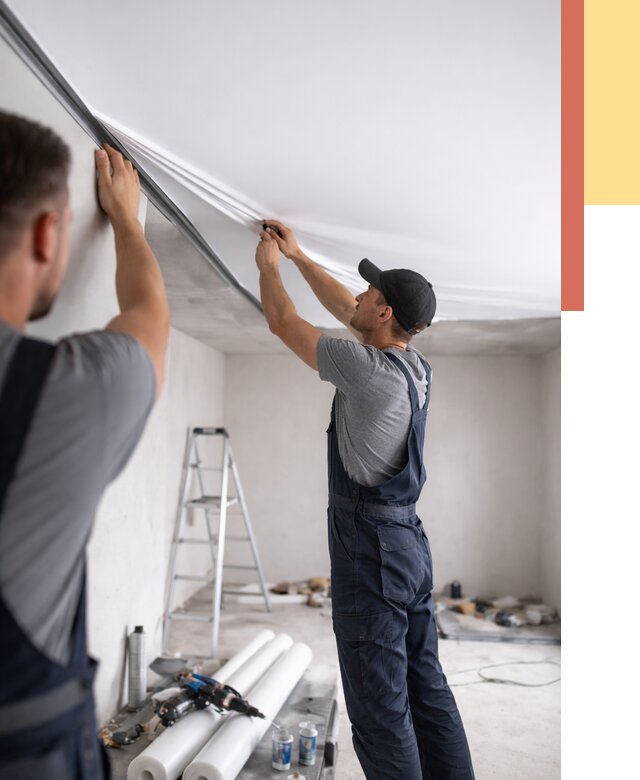 Монтаж матового натяжного потолка в Инте от 4564 руб./м² — быстро и недорого | ОТДЕЛОЧНИК-Инт