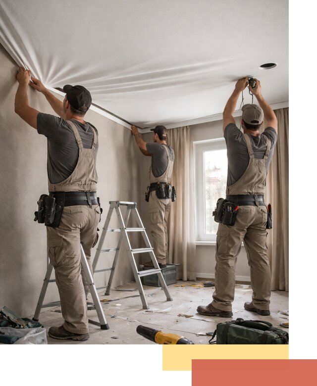 Монтаж матового натяжного потолка в Инте качественно и быстро