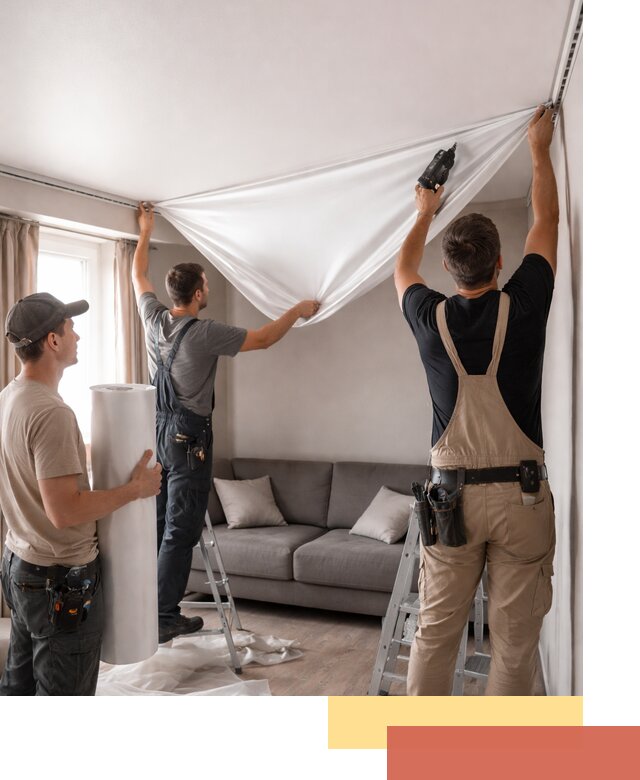 Монтаж сатинового натяжного потолка в Инте качественно и быстро