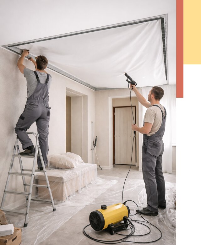 Монтаж натяжного потолка в прихожей в Инте от 2688 руб. под ключ | ОТДЕЛОЧНИК-Инт