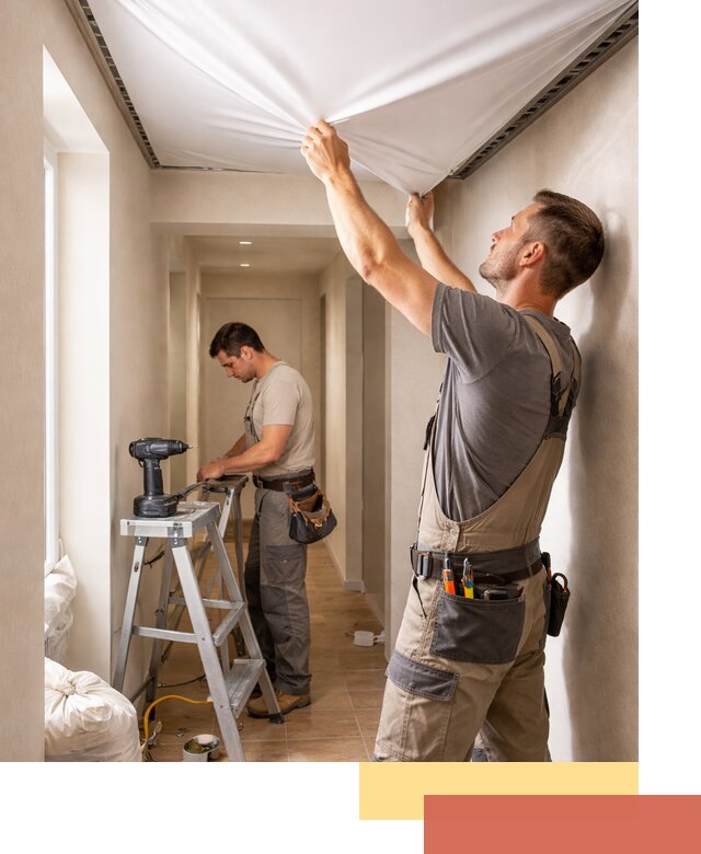 Монтаж натяжного потолка в прихожей в Инте