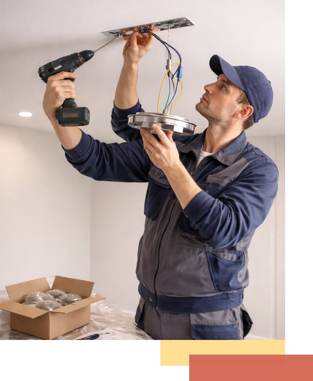 Установка люстры в натяжной потолок в Инте