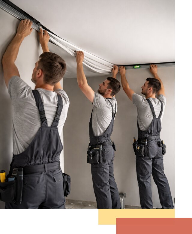 Теневые натяжные потолки в Инте: монтаж и отделка быстро и качественно