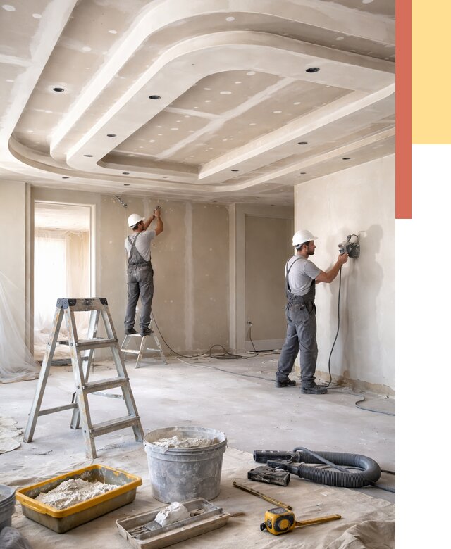 Многоуровневый потолок из гипсокартона в Инте от 761 руб. под ключ | ОТДЕЛОЧНИК-Инт