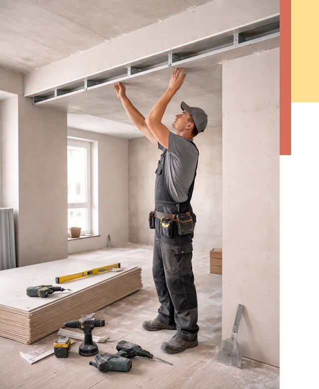 Потолок из гипсокартона с нишей в Инте от 1268 руб. под ключ | ОТДЕЛОЧНИК-Инт