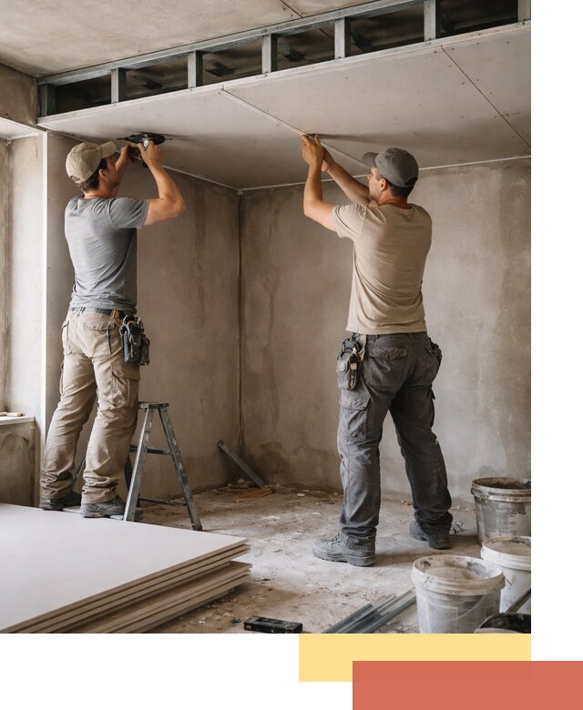 Короб из гипсокартона на потолке под ключ в Инте