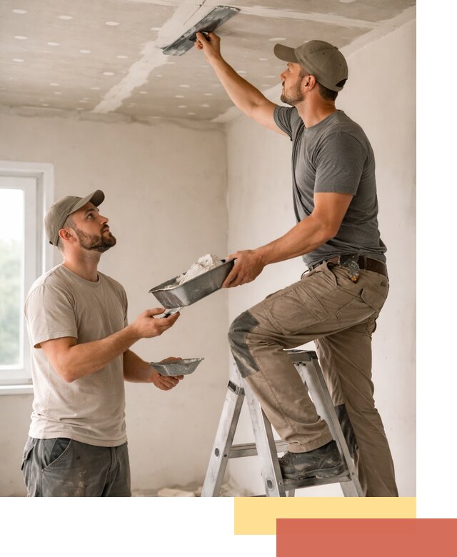 Шпаклевка потолка из гипсокартона в Инте качественно и быстро