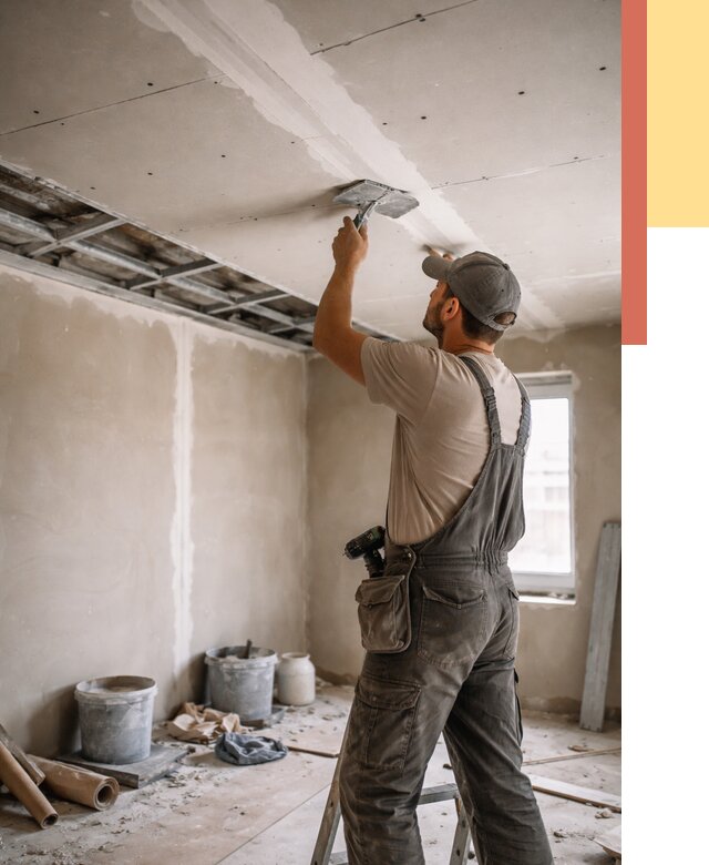 Ремонт потолка из гипсокартона в Инте от 659 руб./м² — быстро и недорого | ОТДЕЛОЧНИК-Инт