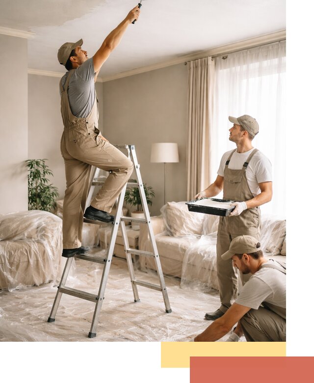 Покраска потолков акриловой краской в Инте качественно и быстро