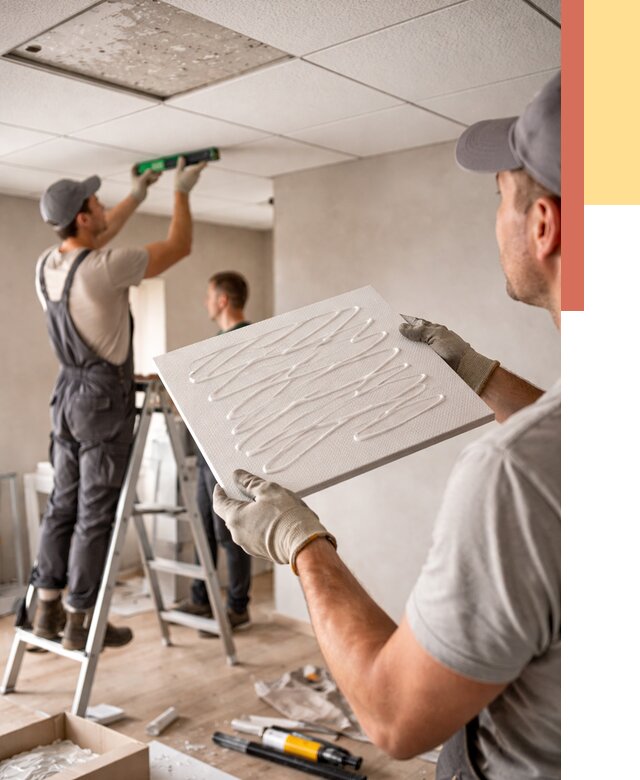 Монтаж потолочной плитки в Инте от 4564 руб. — быстро и недорого | ОТДЕЛОЧНИК-Инт