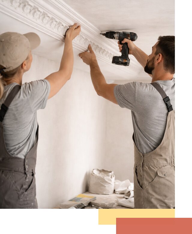 Профессиональный монтаж лепнины на потолок в Инте