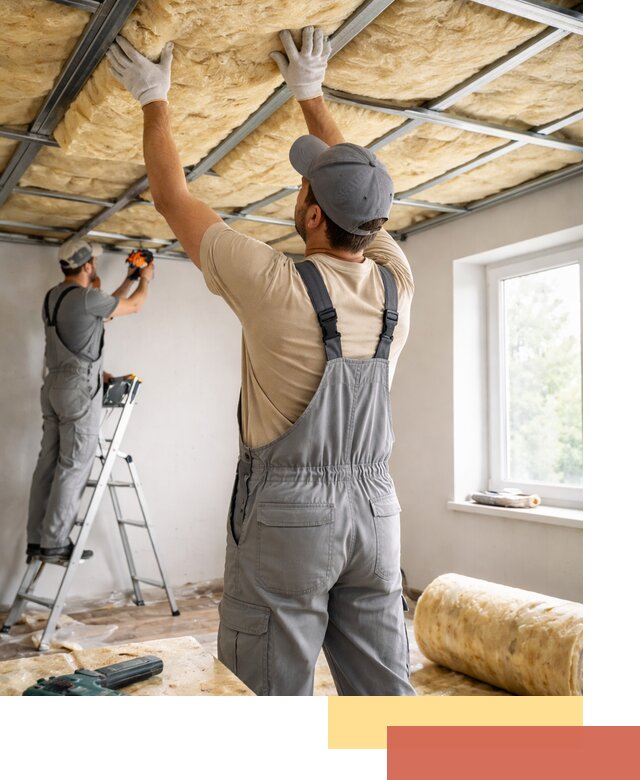 Утепление потолка под ключ в Инте качественно и быстро