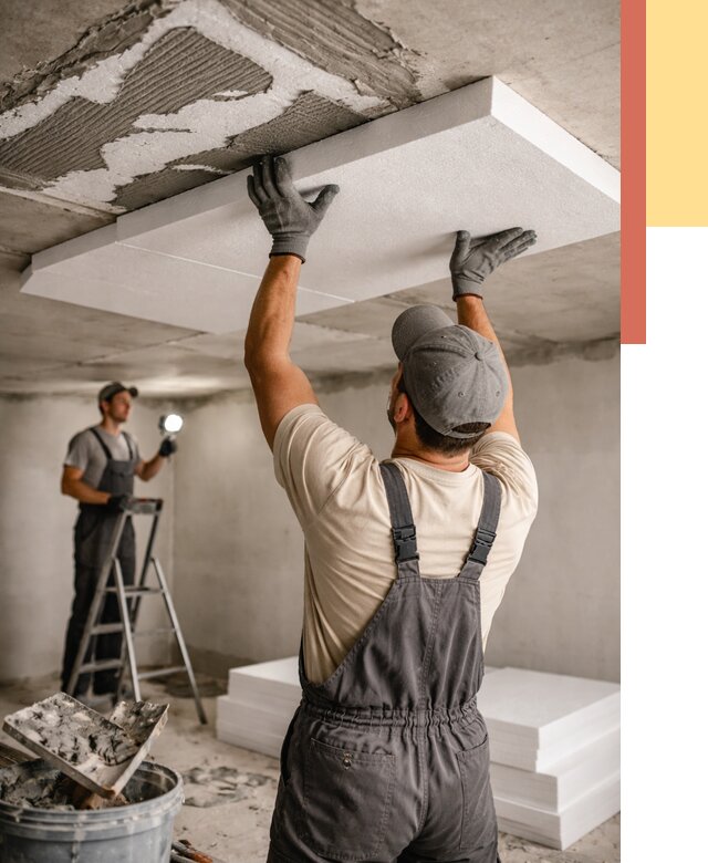 Утепление потолка пенопластом в Инте от 4564 руб/м2 — недорого и быстро | ОТДЕЛОЧНИК-Инт