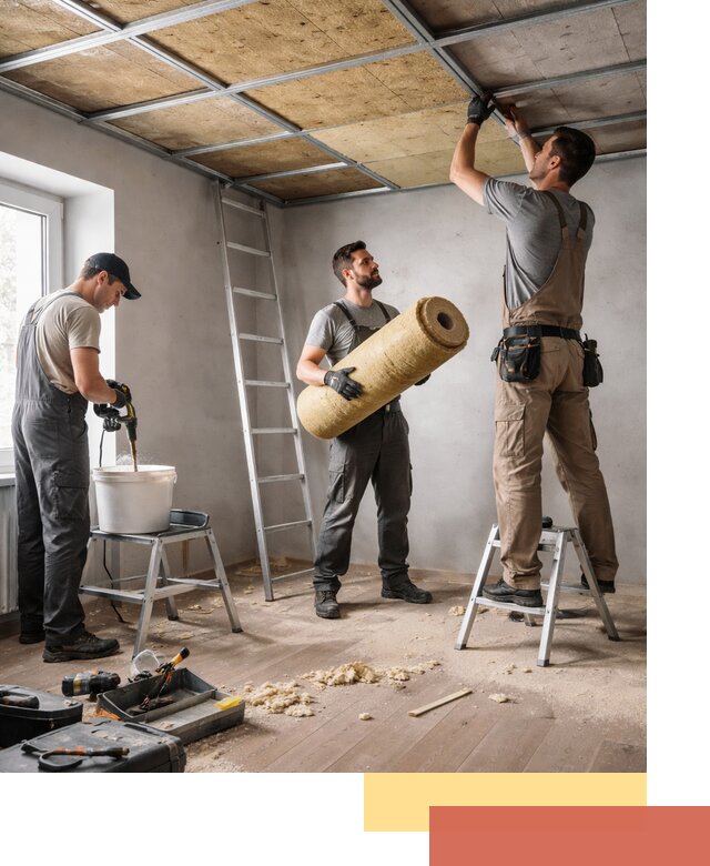 Шумоизоляция потолка в Инте: профессиональный монтаж и отделка